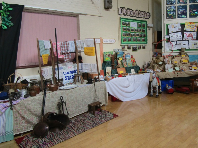display of hisehold items and toys