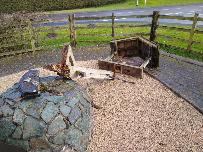 Millennium Sign and post blown over