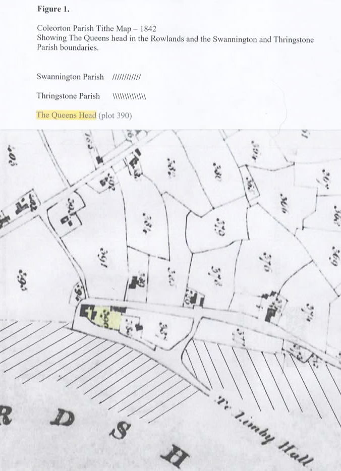 Tithe map showing Queens Head