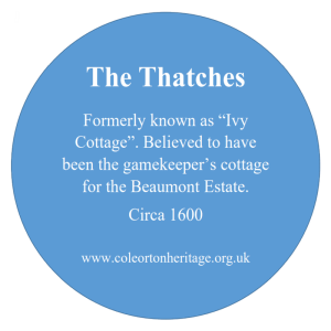 The Thatches Blue Plaque