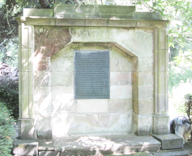 Wordsworth poem on plaque at Coleorton Hall gardens
